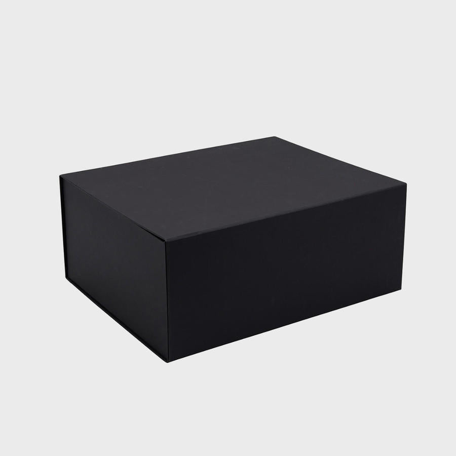 Black magnetic folding gift hamper box