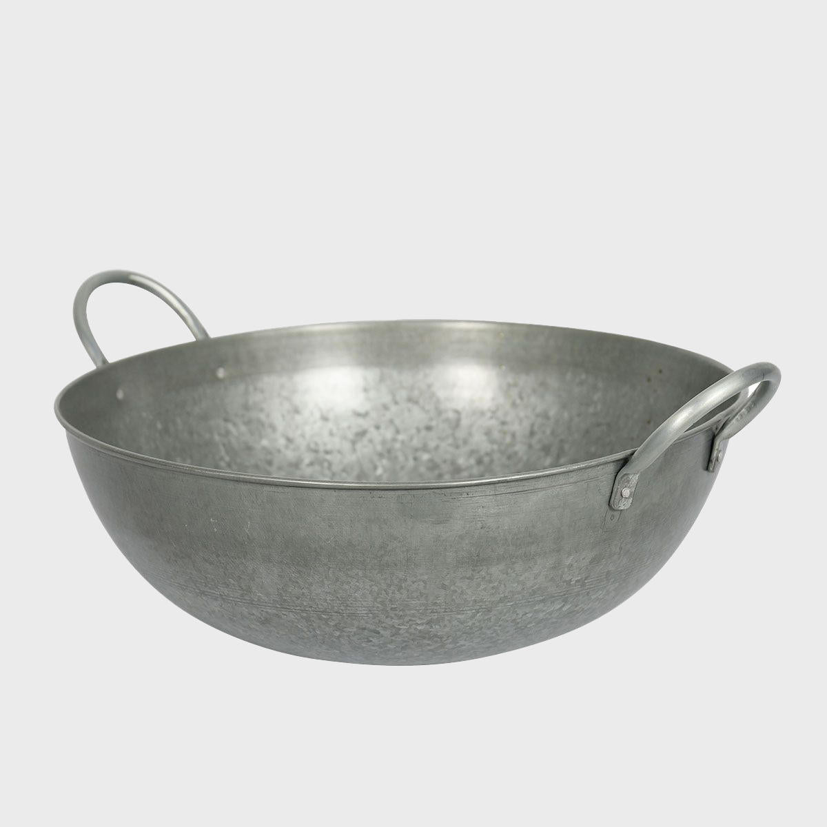 Galvanised bowl with handles.