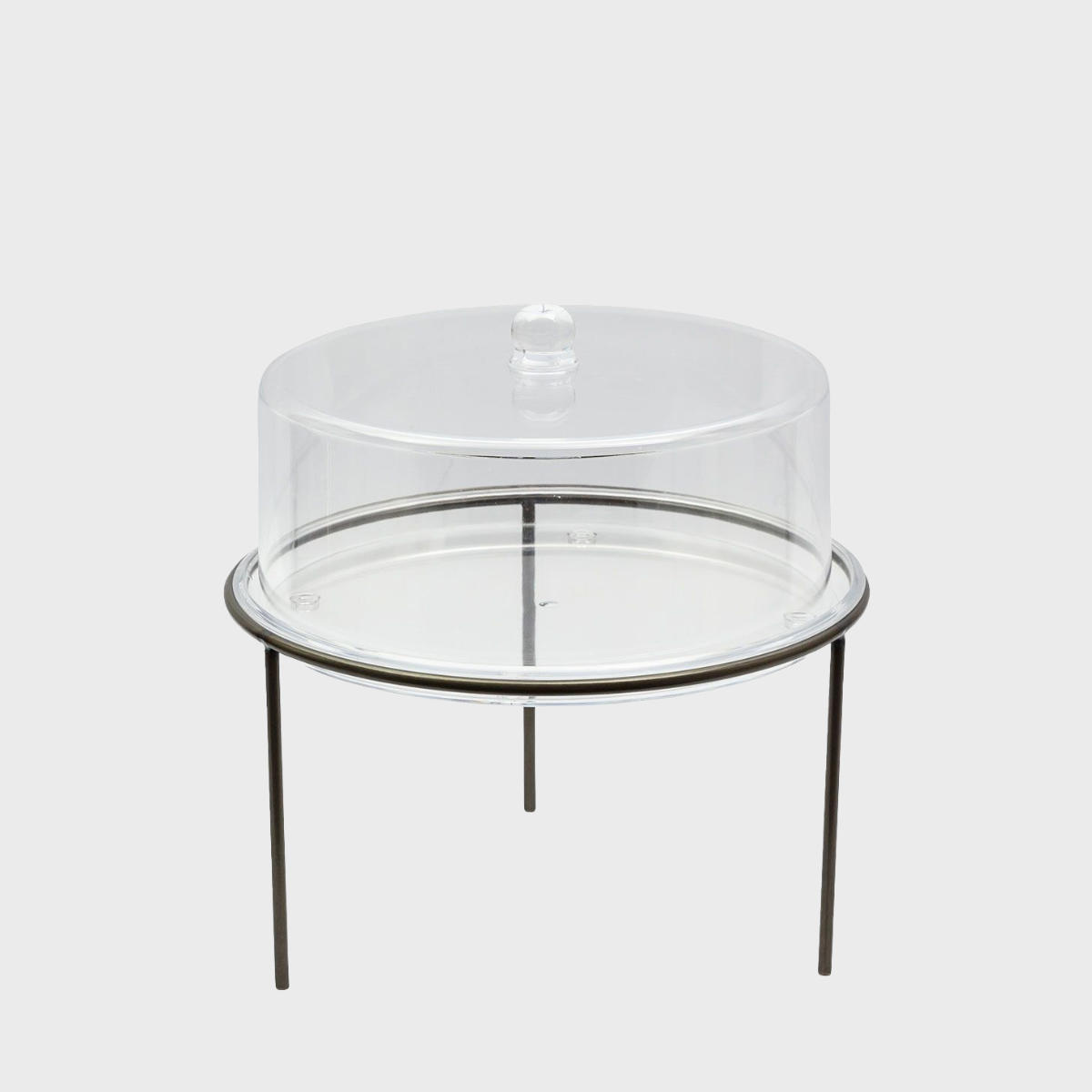 Matlock countertop stand with flat acrylic dome.