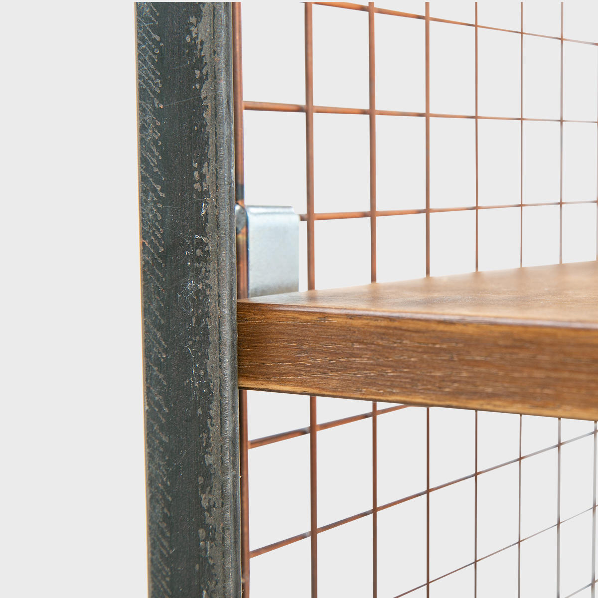 BRIX metal shelf hanging bracket featuring a heavy-duty modular geometric profile layout.