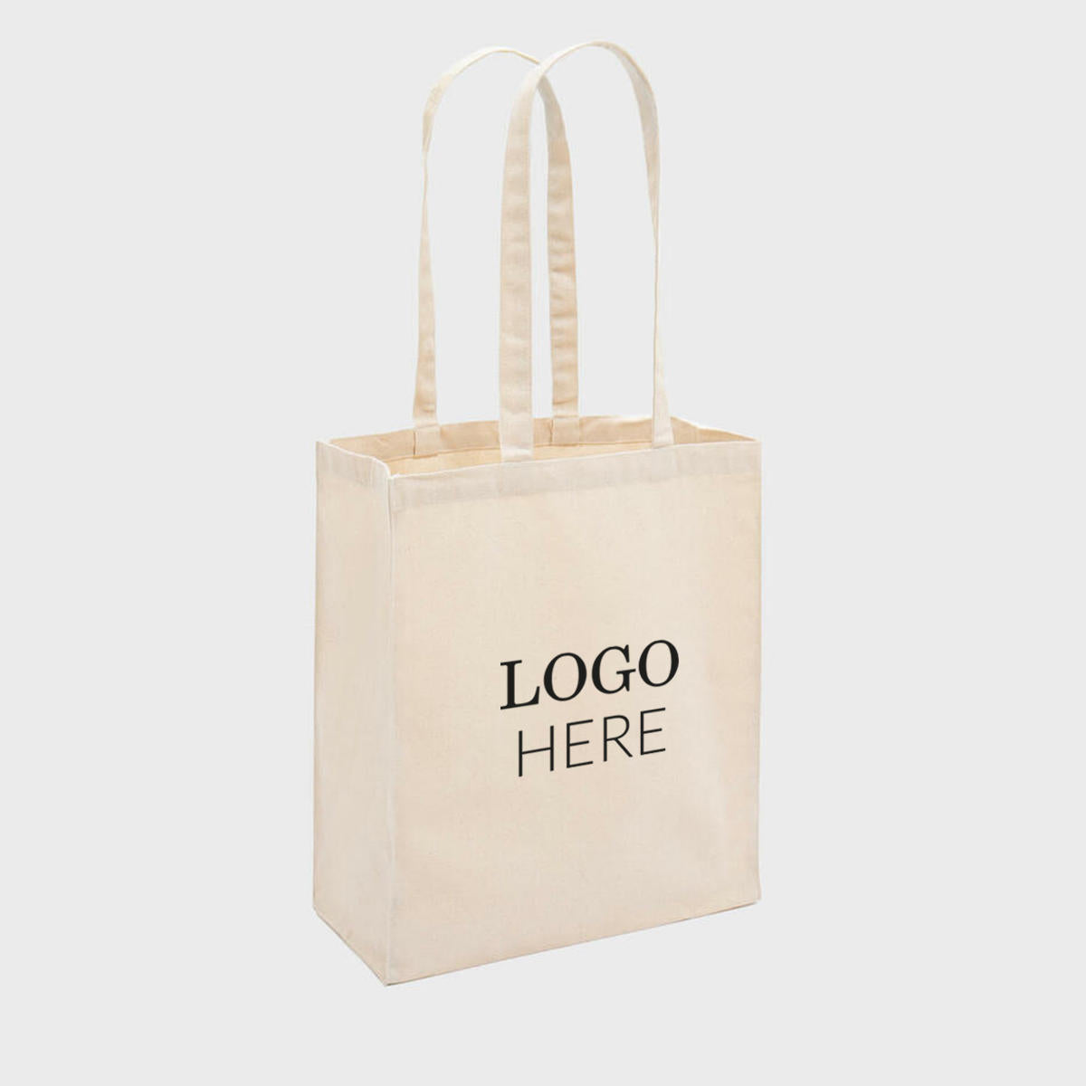 Large natural 10oz recycled canvas bag with gusset.