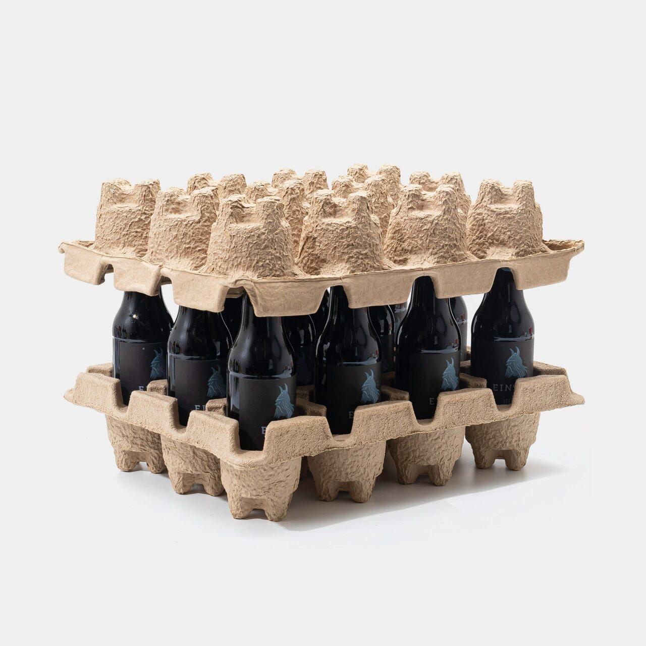 12 slot beer can or bottle Pulpsafe insert only from thick, impact-resistant inner for bottle security.