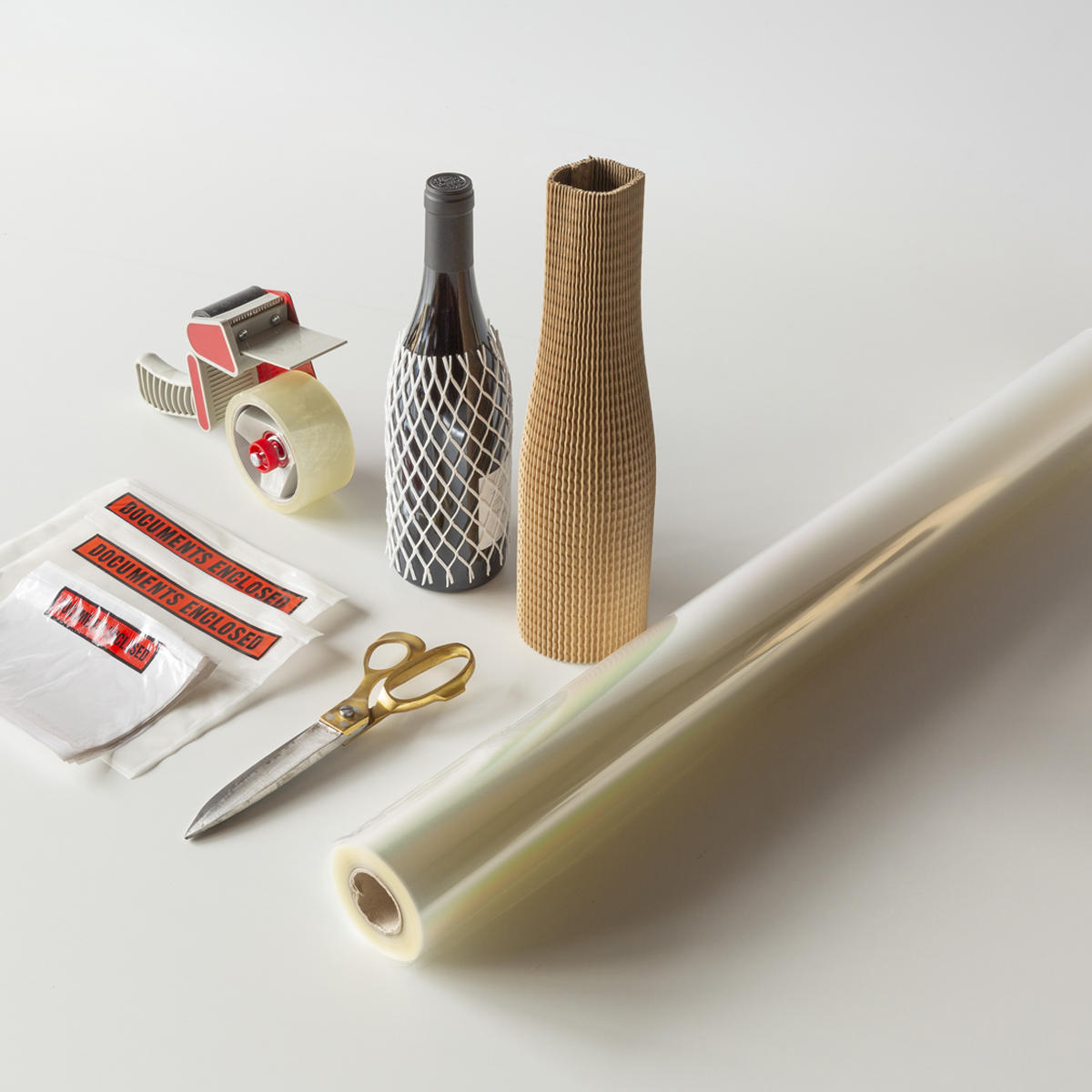 Recycled Plastic Bottle Protective Sleeve made from robust corrugated cardboard for shock absorption.