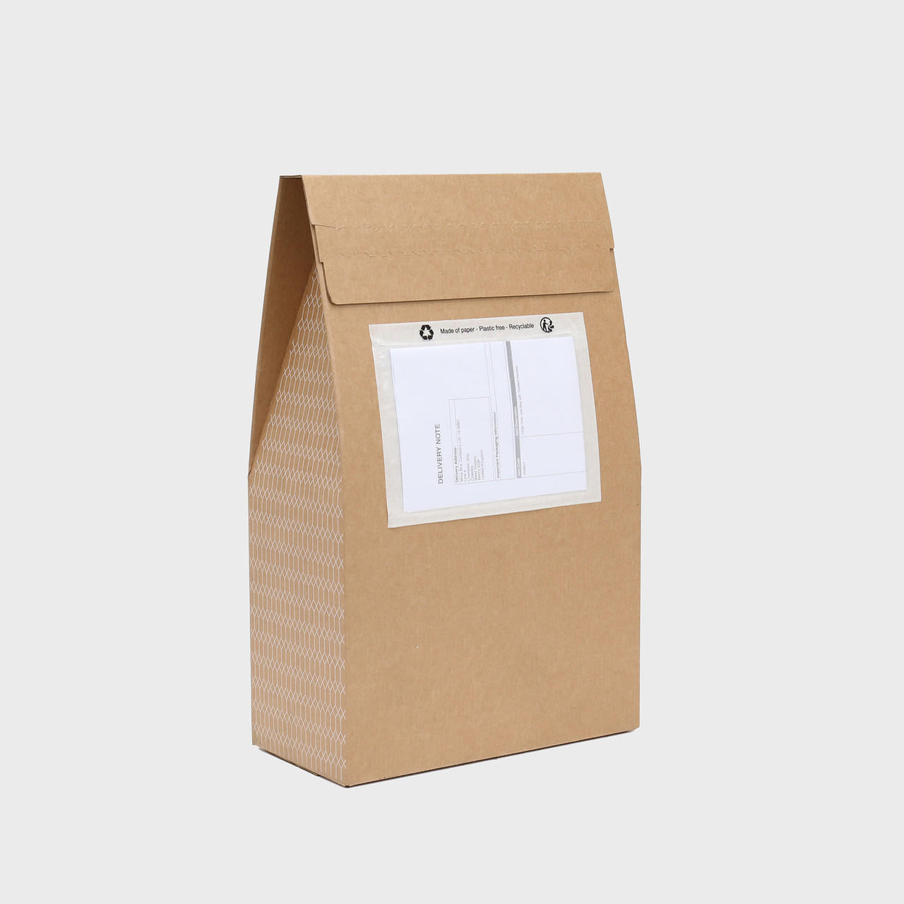 Paper documents enclosed sleeve.