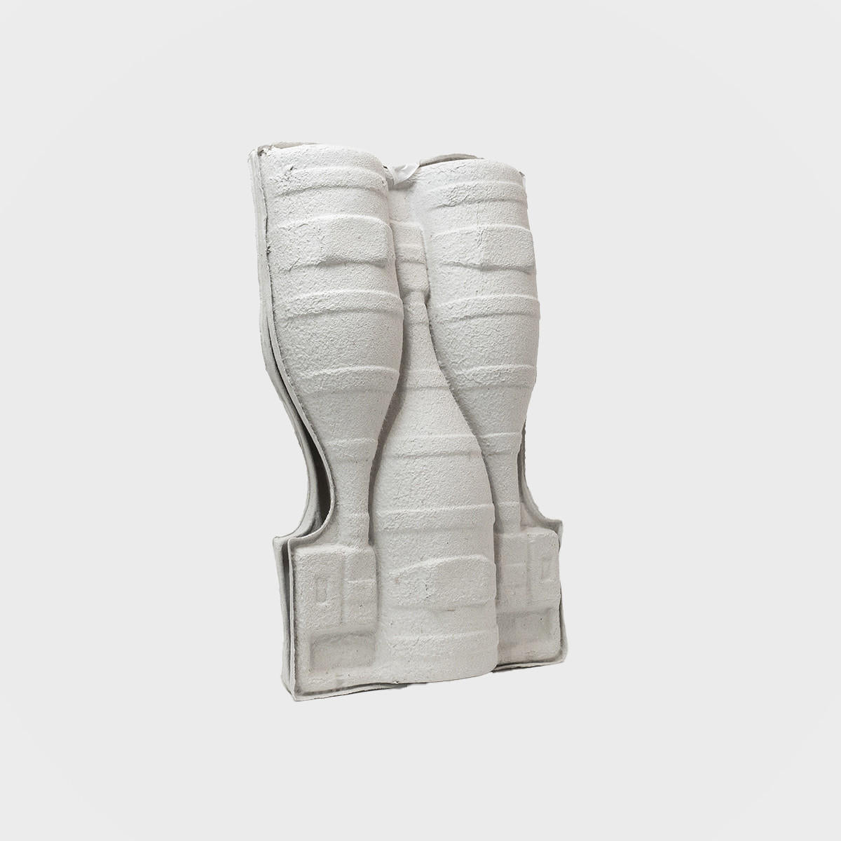 3 magnum bottle pulp divider tray with structured, low-profile walls and open-top design.