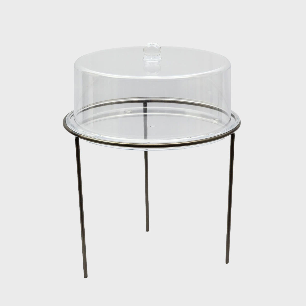 Matlock countertop stand with flat acrylic dome.