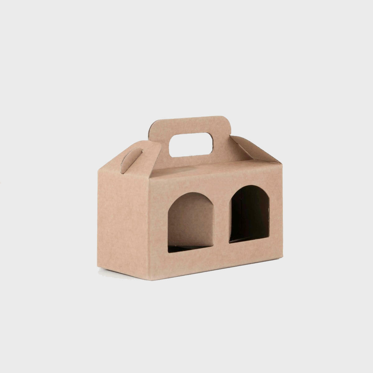 Jar gift box with windows 90mm tall from high-density rigid paperboard.