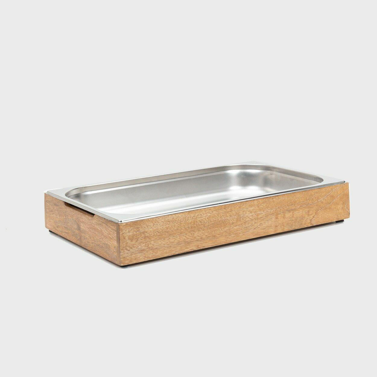 Clifton heat mango wood frame for gastro display.