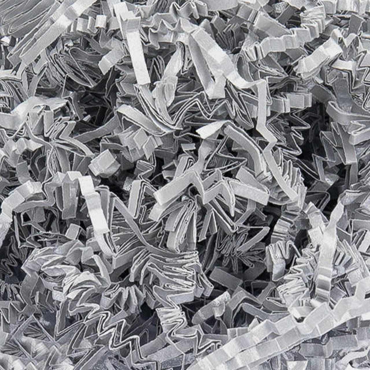 Metallic sizzlepak shredded paper 1.25kg consisting of interlocking zig-zag paper shreds for fill.