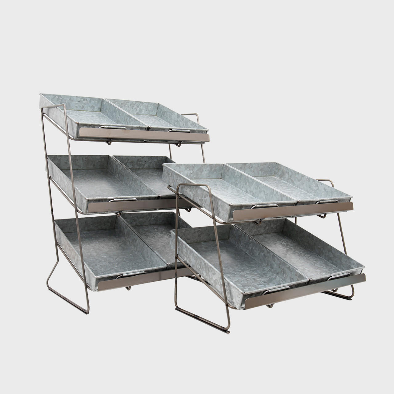 Railton Tiered Display Unit with Small Metal Trays (pk 1) 3TSMLM