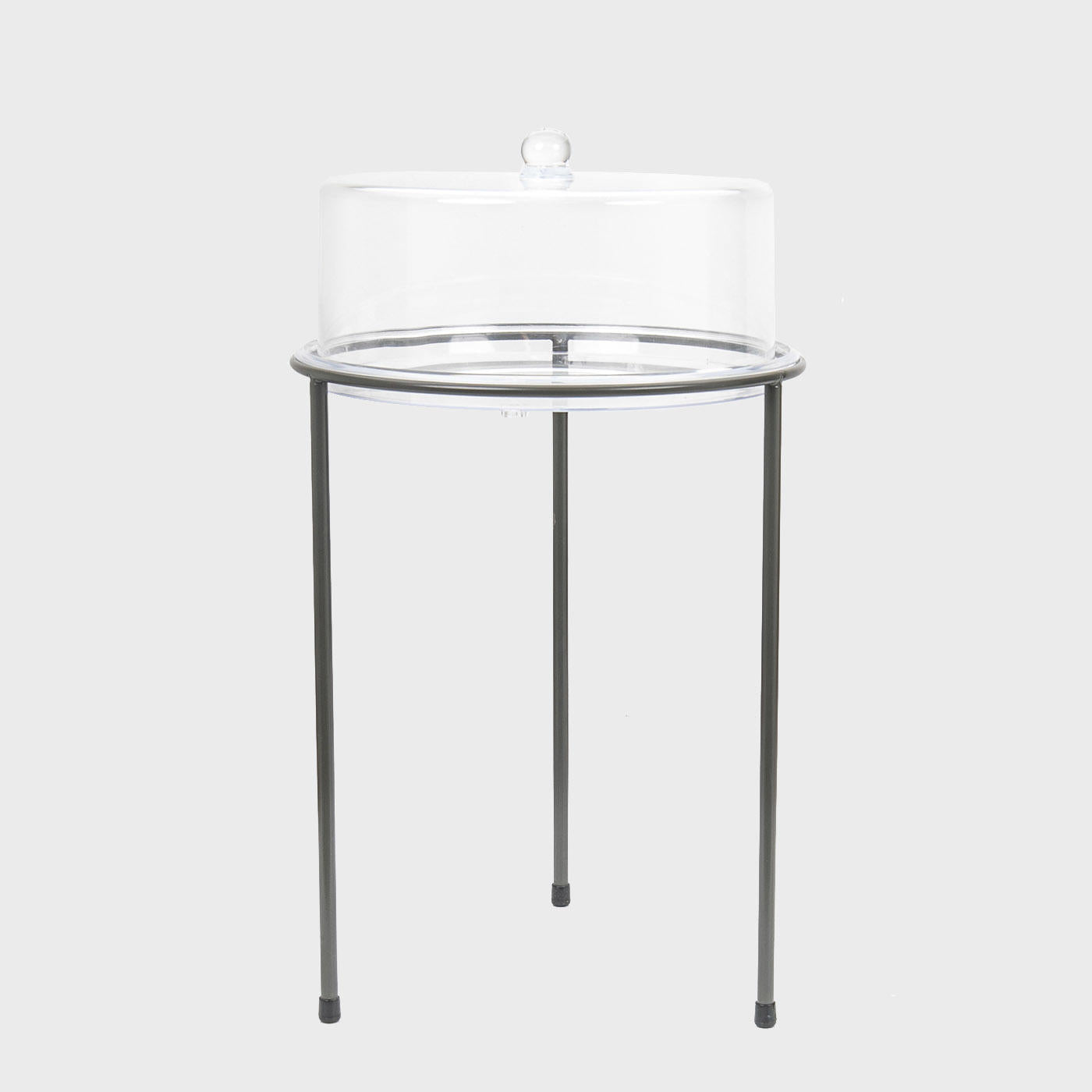 Matlock countertop stand with flat acrylic dome.
