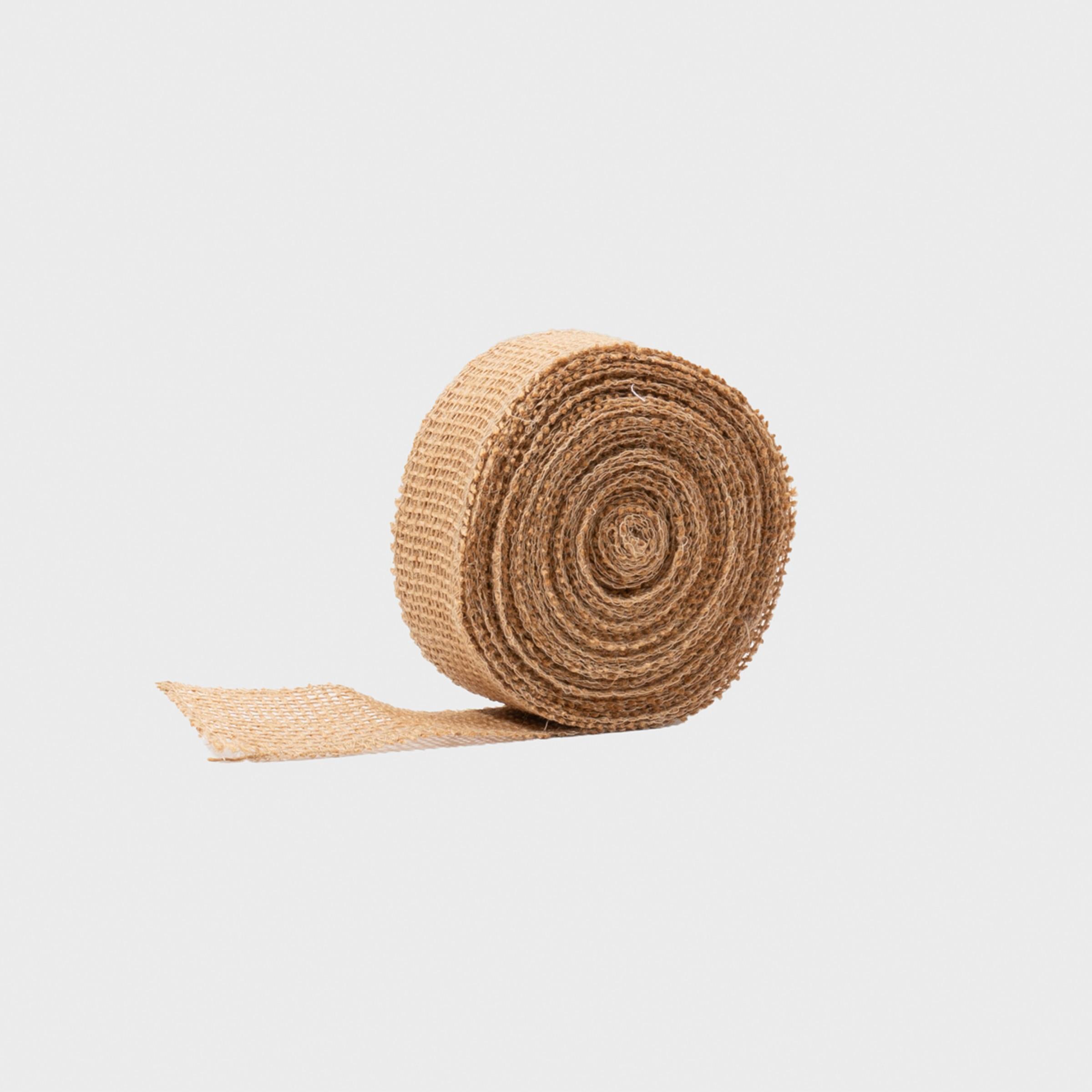 Jute ribbon 10m roll with a high-quality finish used as a decorative accent.