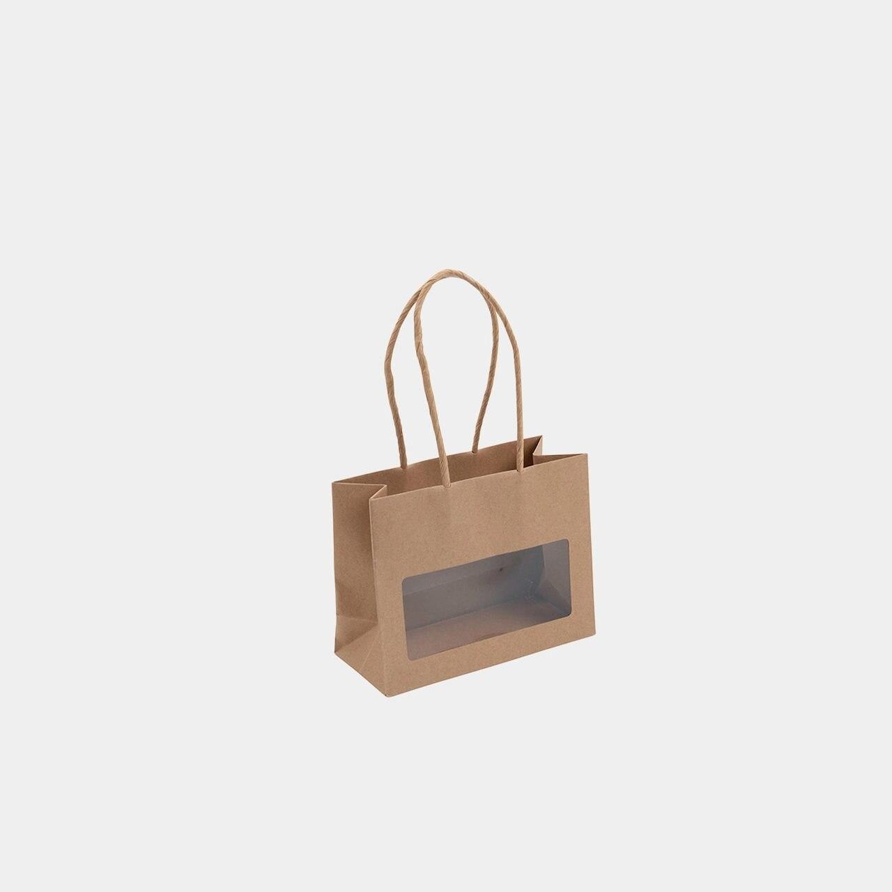 Jar kraft bag with large window.