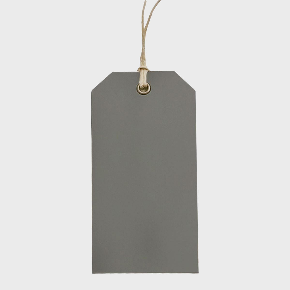 Card gift tag with paper string.