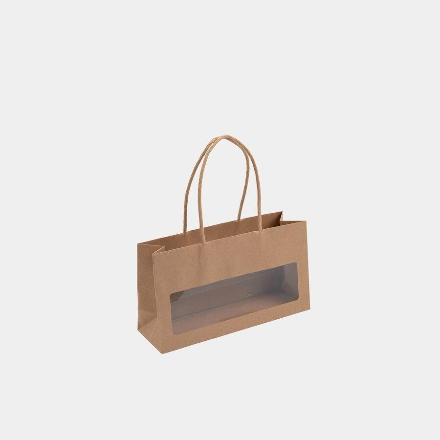 Jar kraft bag with large window.