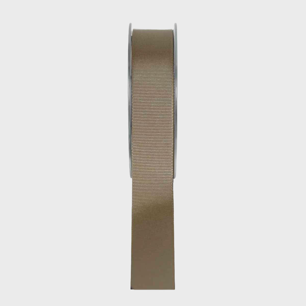 25mm Recycled grosgrain ribbon with a high-quality finish used as a decorative accent.