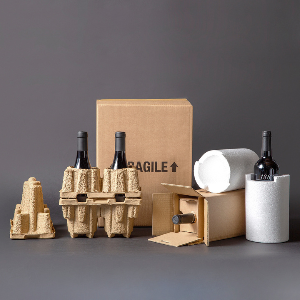 Pulpsafe and Polysafe protective packaging for wines