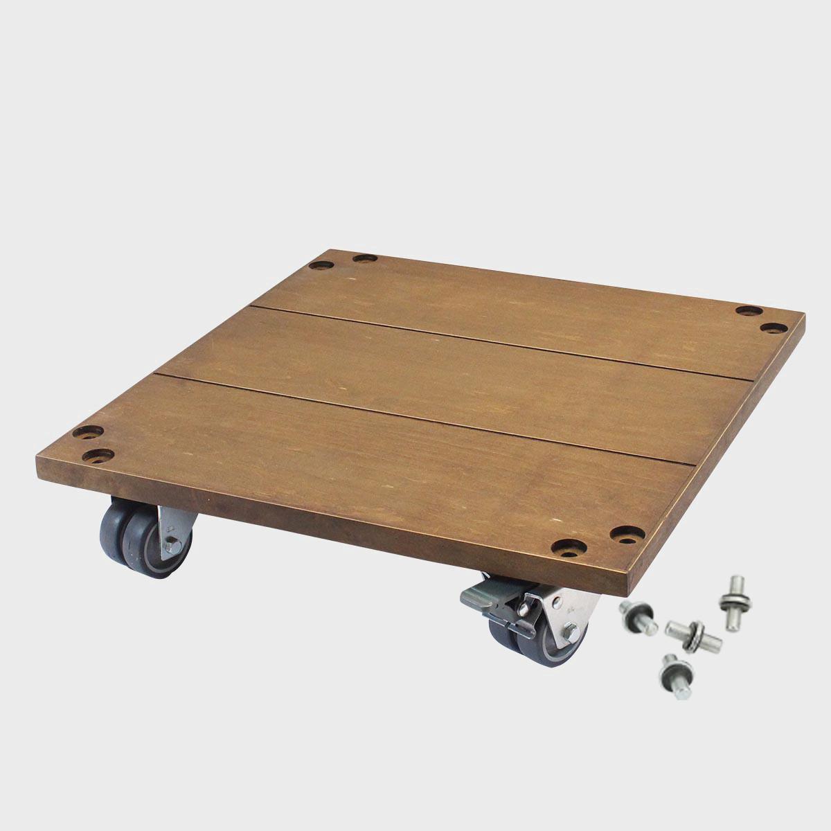 BRIX Dark Wood Wheeled Base 40 x 40cm (pk 1) BR006