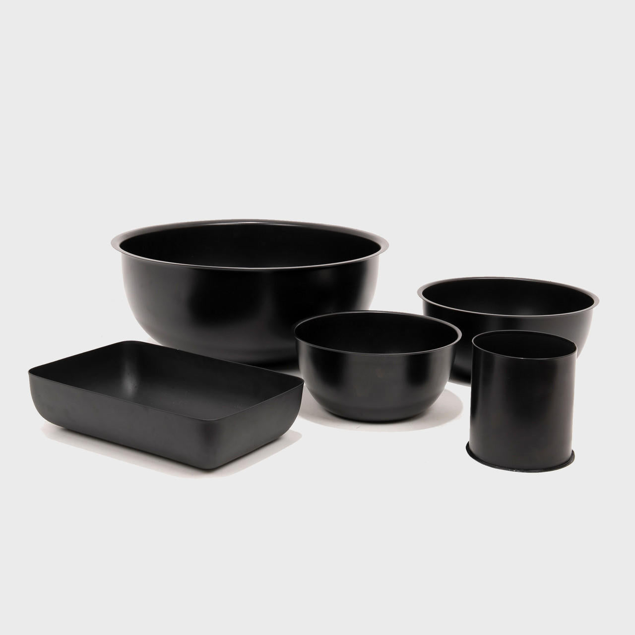 Kelso Matte Black Gastronorm Rectangular Bowl GN1/4 (pk 2) GN14BB