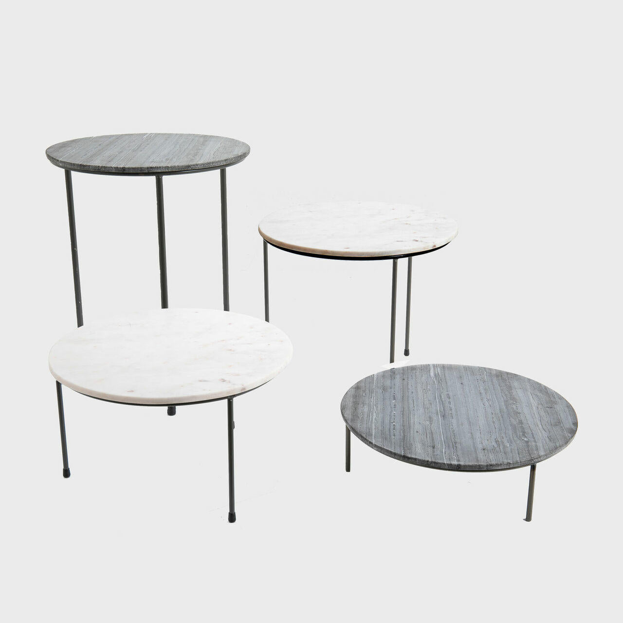 Matlock Metal Tripod Riser With Marble Serving Board (pk 1) RCMSERV