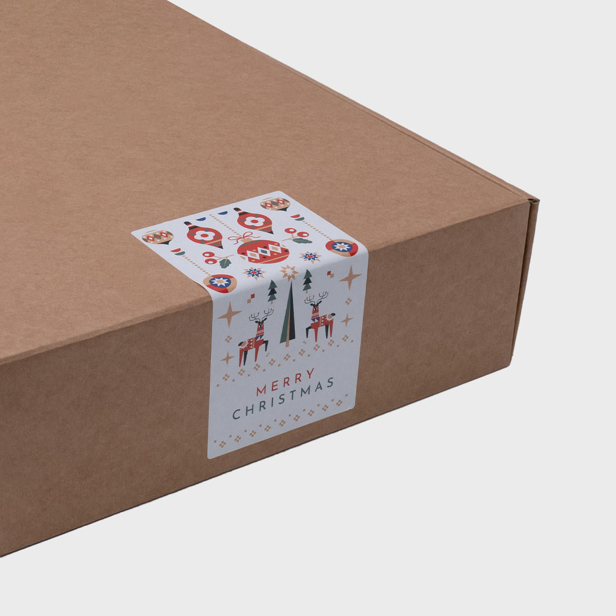 Oversized Scandi Merry Christmas Paper Sticker (100 p/roll) ST50
