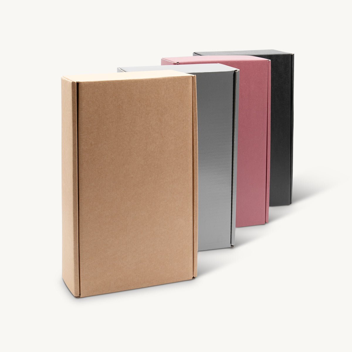 2 Bottle front opening gift box from high-density rigid paperboard.