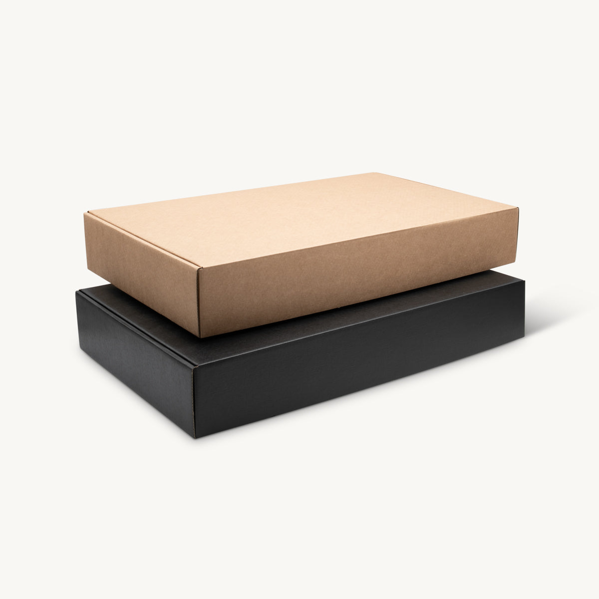 Flat 6 bottle card gift box from high-density rigid paperboard.