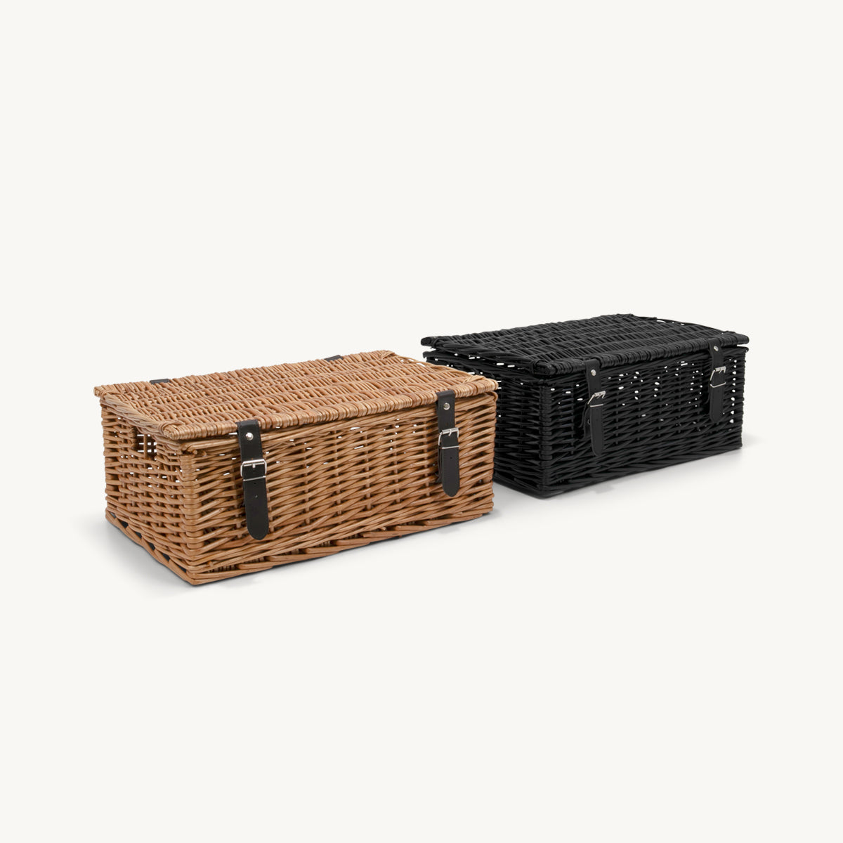18 inch natural wicker hamper hand-woven from natural split-wicker.