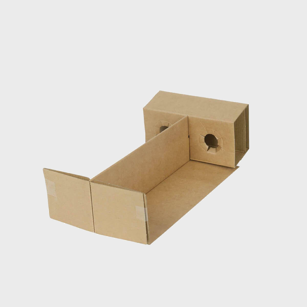 Card bottleneck divider for front opening style box.