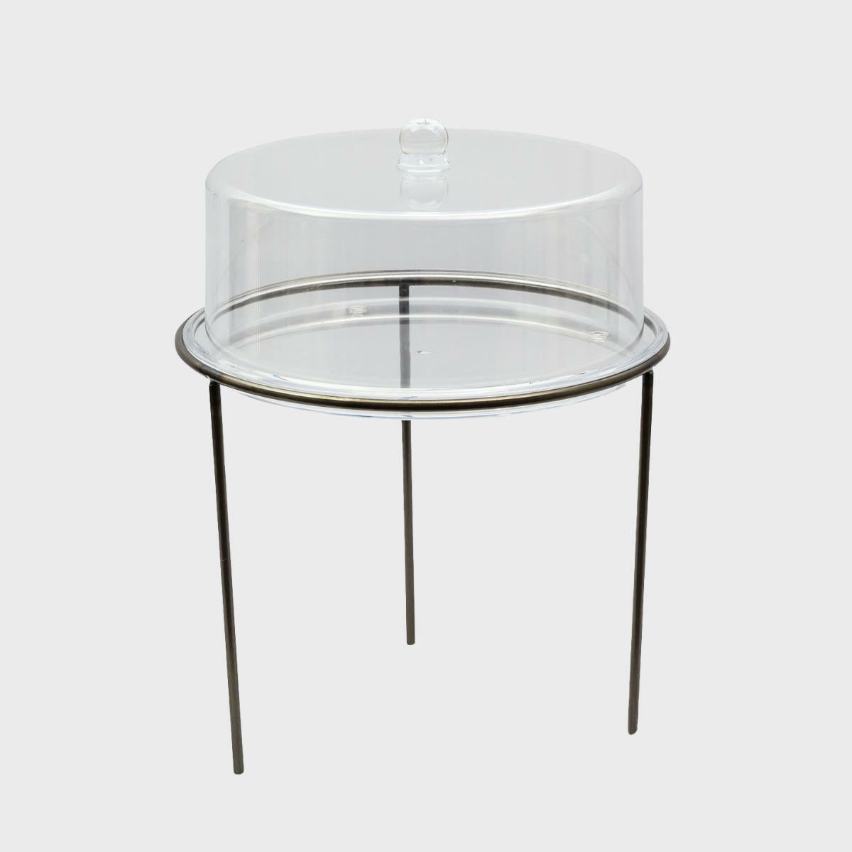 Matlock countertop stand with flat acrylic dome.