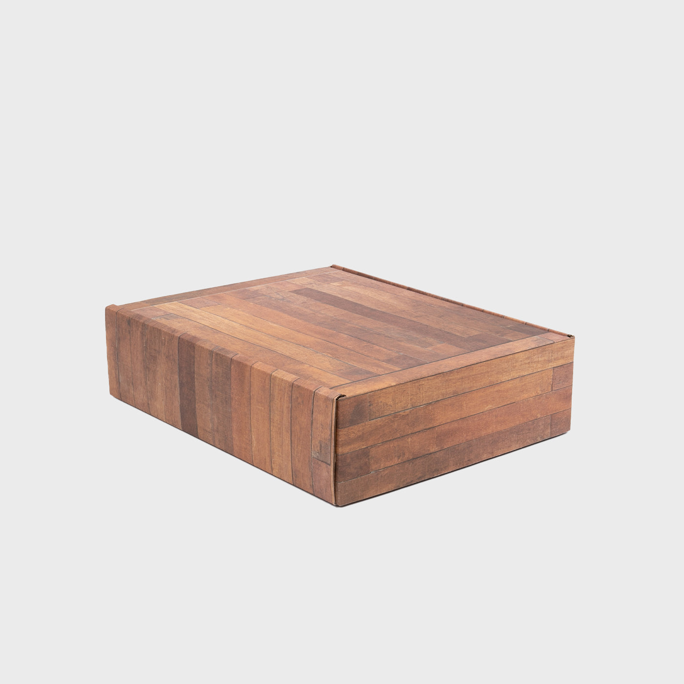 3 Bottle wood effect front opening gift box from high-density rigid paperboard.
