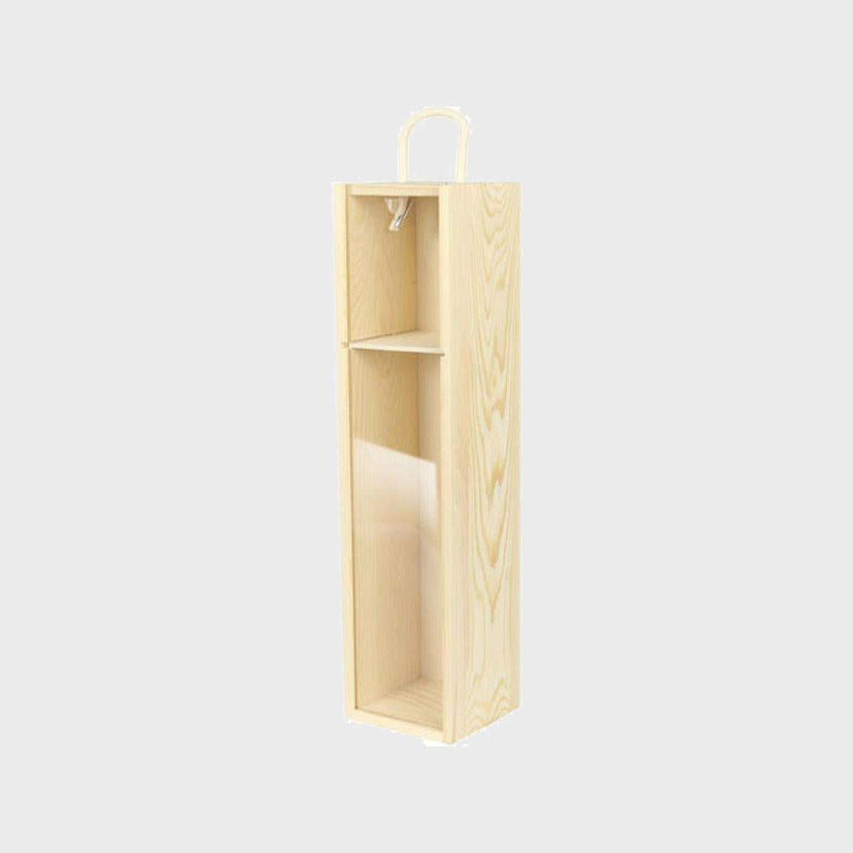 1 Bottle and gift wooden box with premium natural wood grain and secure hardware closures.
