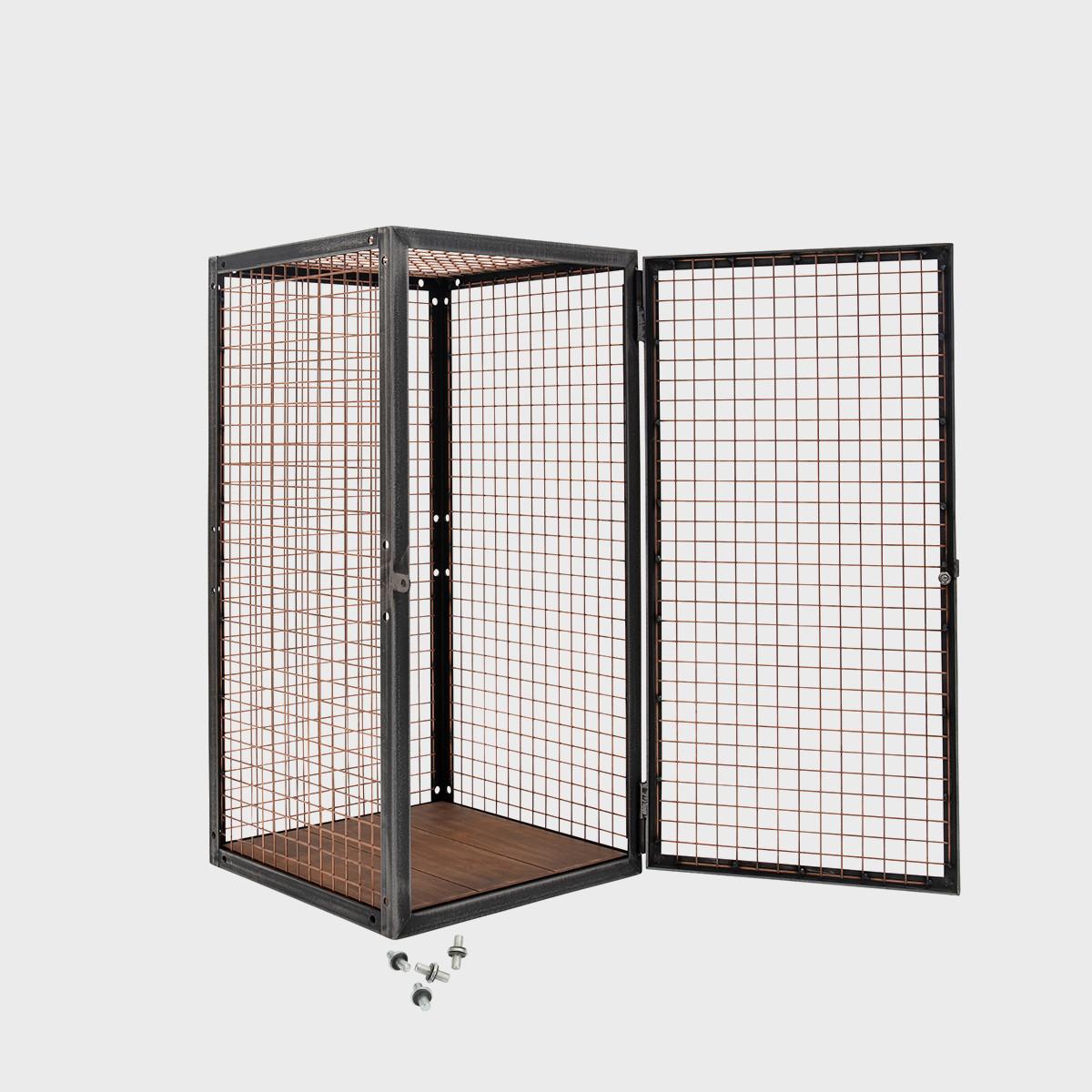 BRIX wire unit with door 800 x 400mm featuring a heavy-duty modular geometric profile layout.