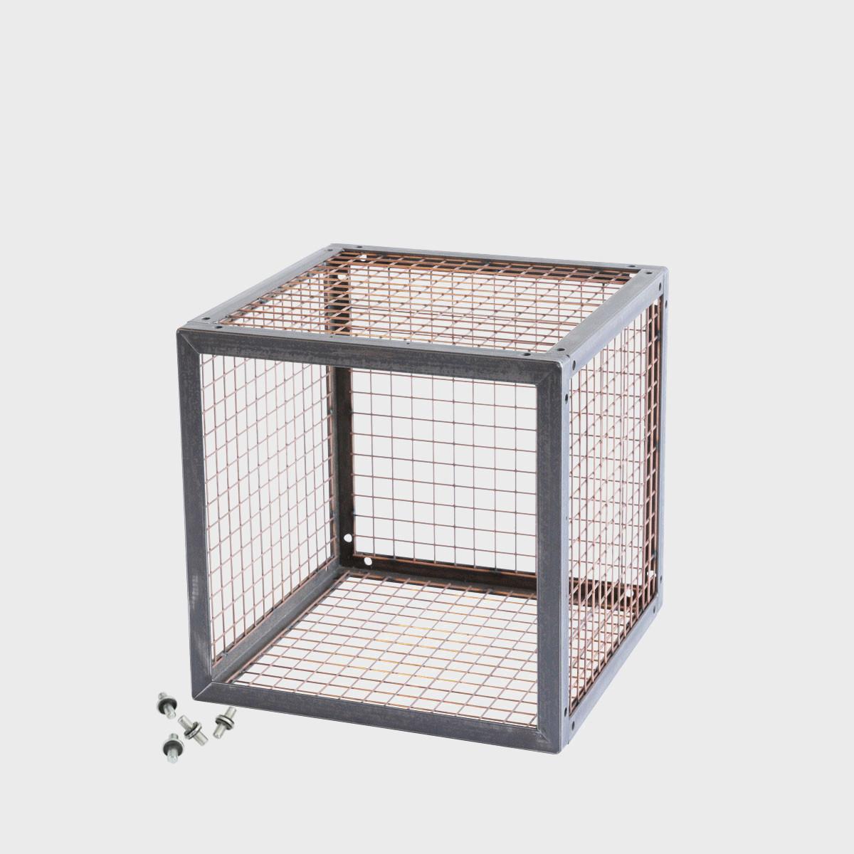 BRIX five panel wire unit 400 x 400mm featuring a heavy-duty modular geometric profile layout.