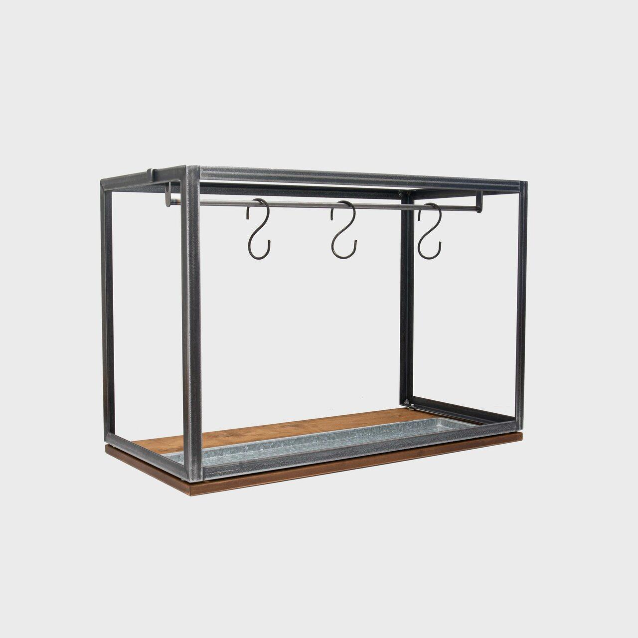 BRIX counter top charcuterie display rack featuring a heavy-duty modular geometric profile layout.