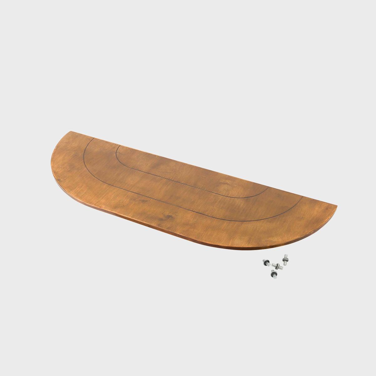 BRIX dark wood curved top 1200 x 400mm featuring a heavy-duty modular geometric profile layout.