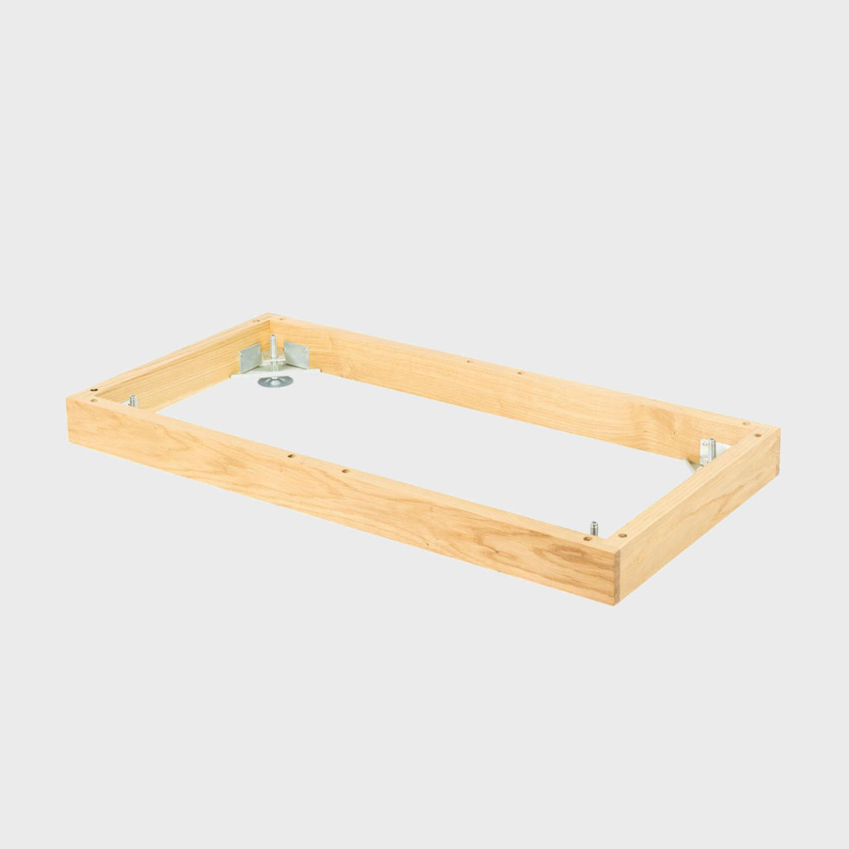 BRIX light oak adjustable plinth 800 x 400mm featuring a heavy-duty modular geometric profile layout.