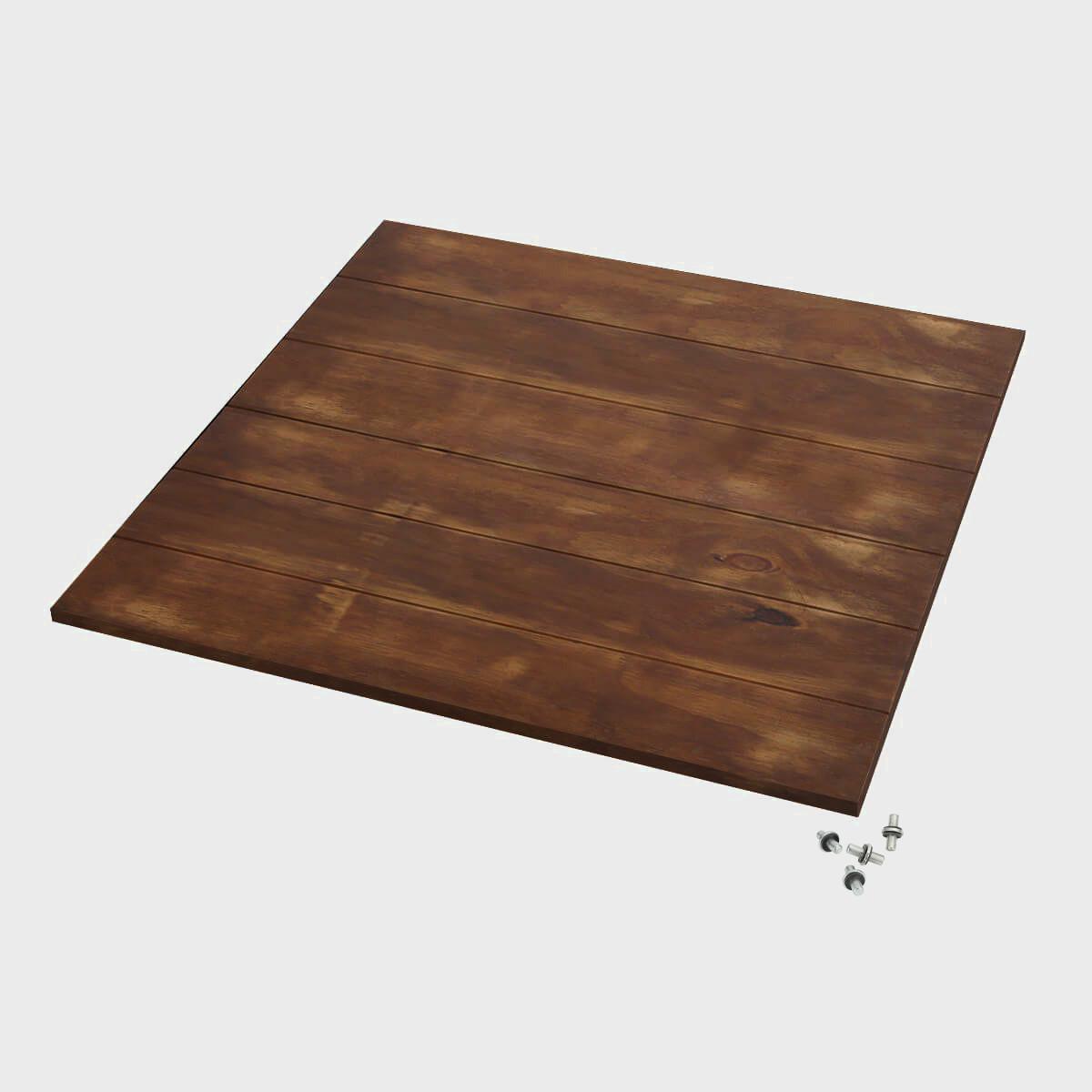 BRIX double wooden worktop with connectors 800 x 800mm featuring a heavy-duty modular geometric profile layout.