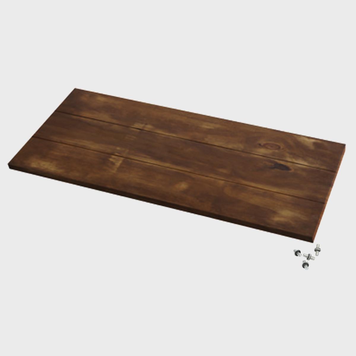 BRIX dark wood top with connectors 800 x 400mm featuring a heavy-duty modular geometric profile layout.
