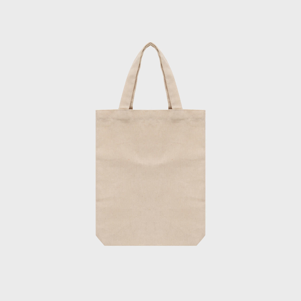 Natural 8oz recycled cotton book bag.