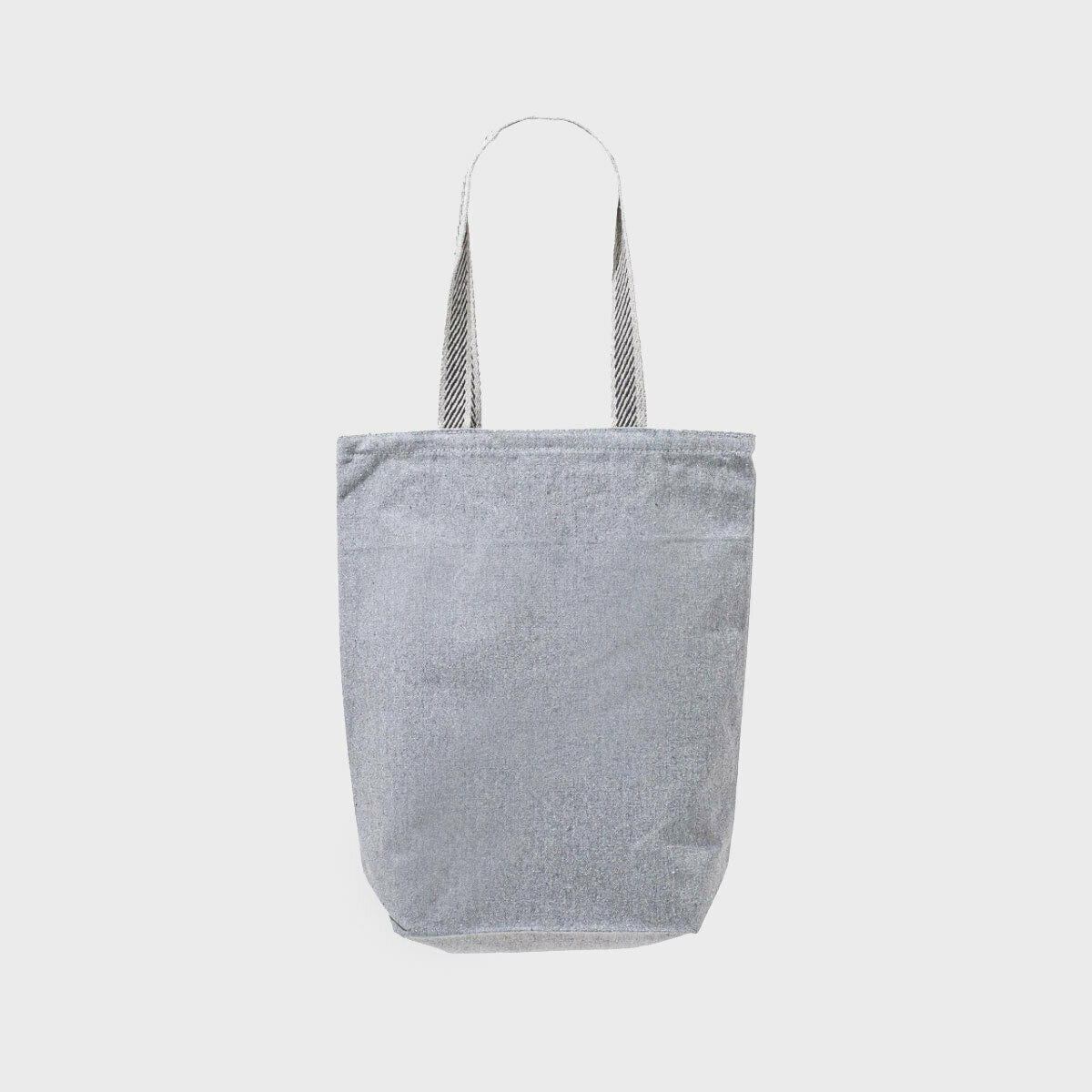Medium grey 12oz recycled canvas bag with base gusset.