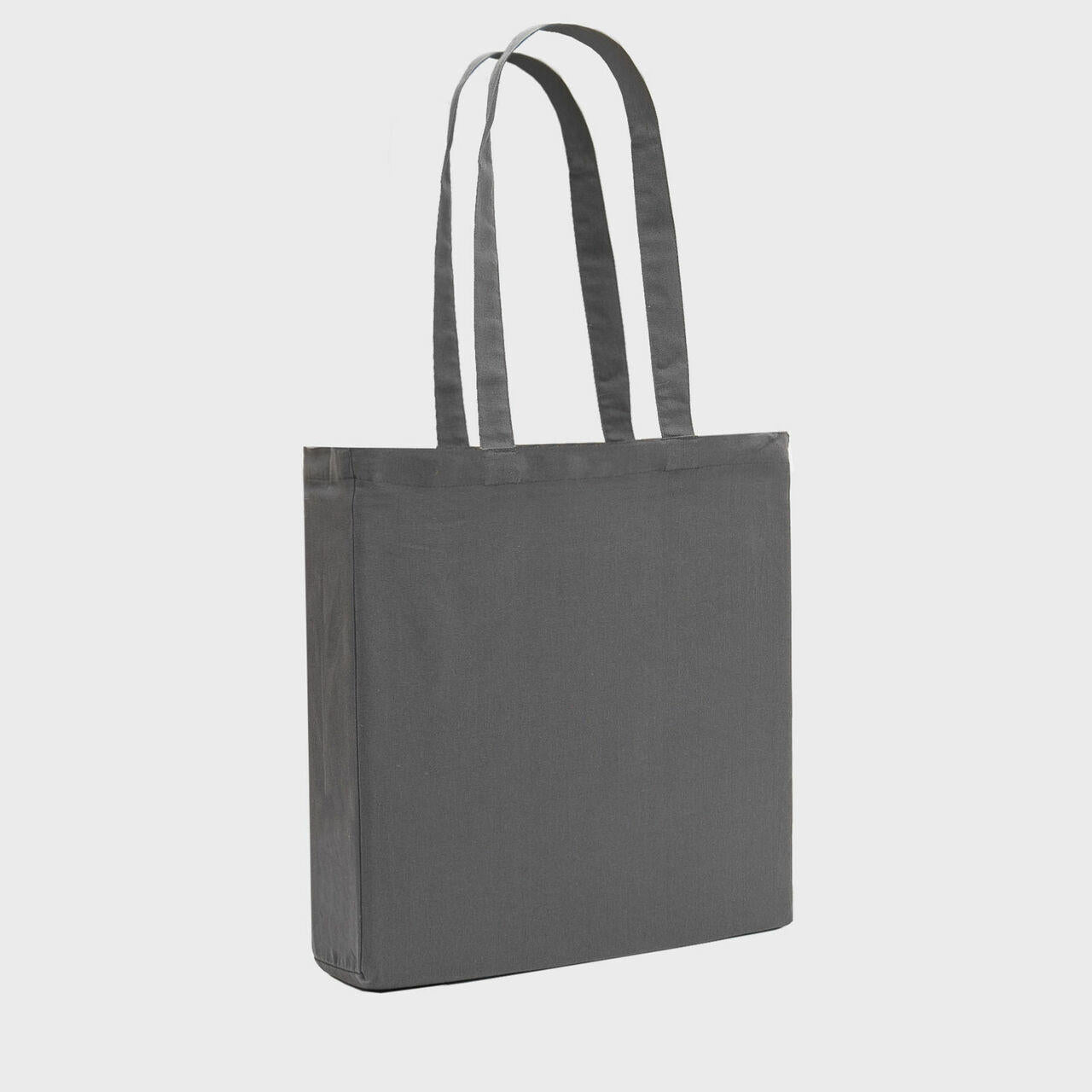 Grey 8oz recycled canvas bag with gusset.