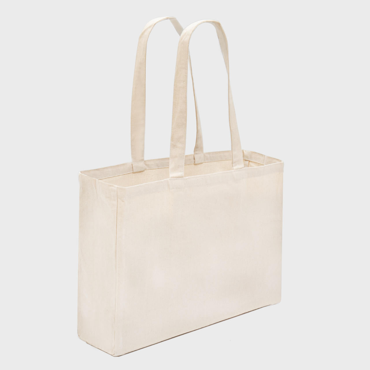 Large natural 10oz recycled canvas bag.