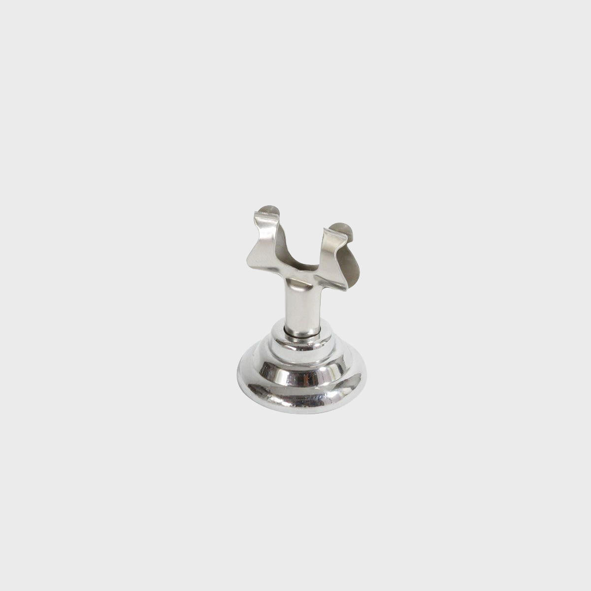 40mm chrome ticket holder with a clean surface for visible retail messaging.