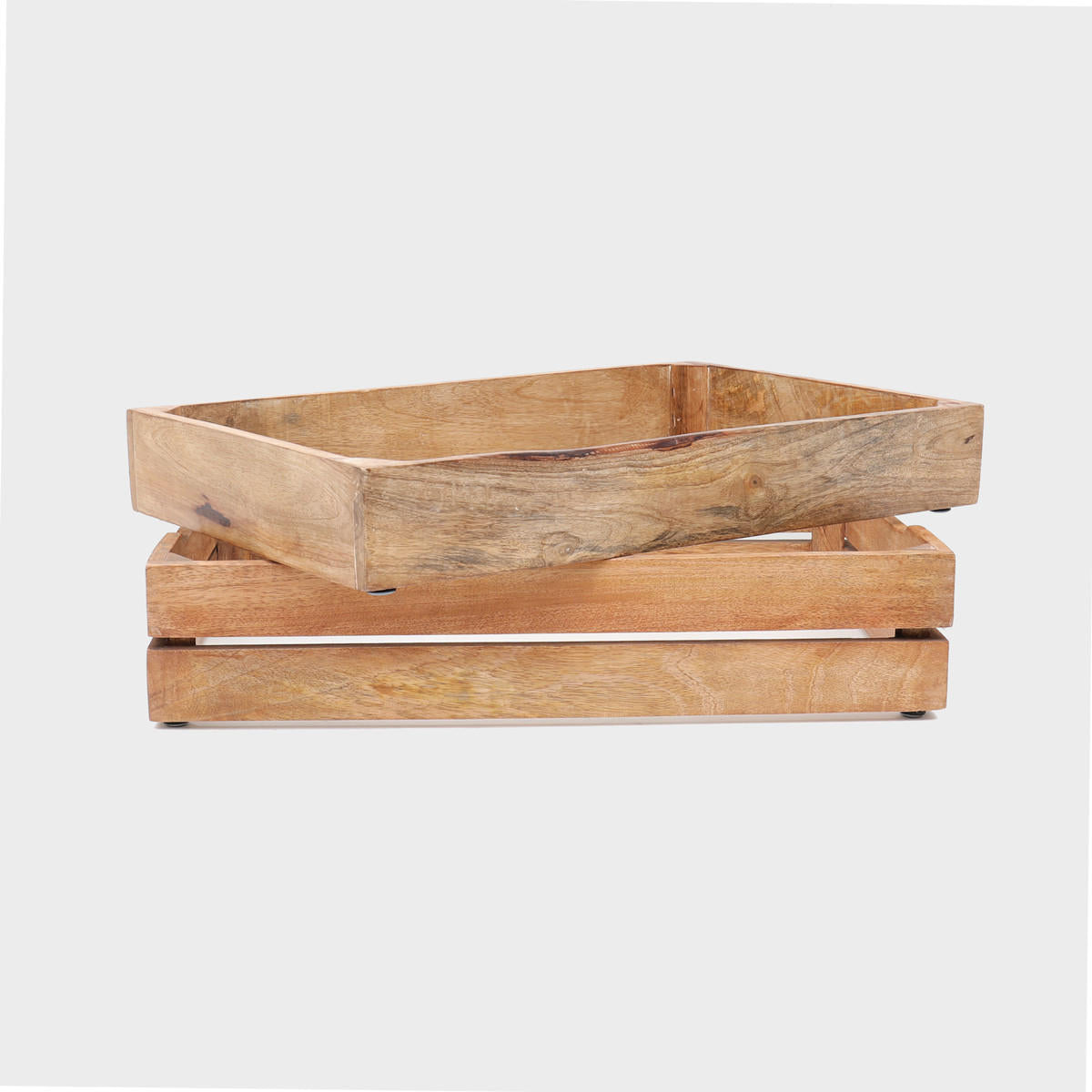 Clifton heat mango wood frame for gastro display.