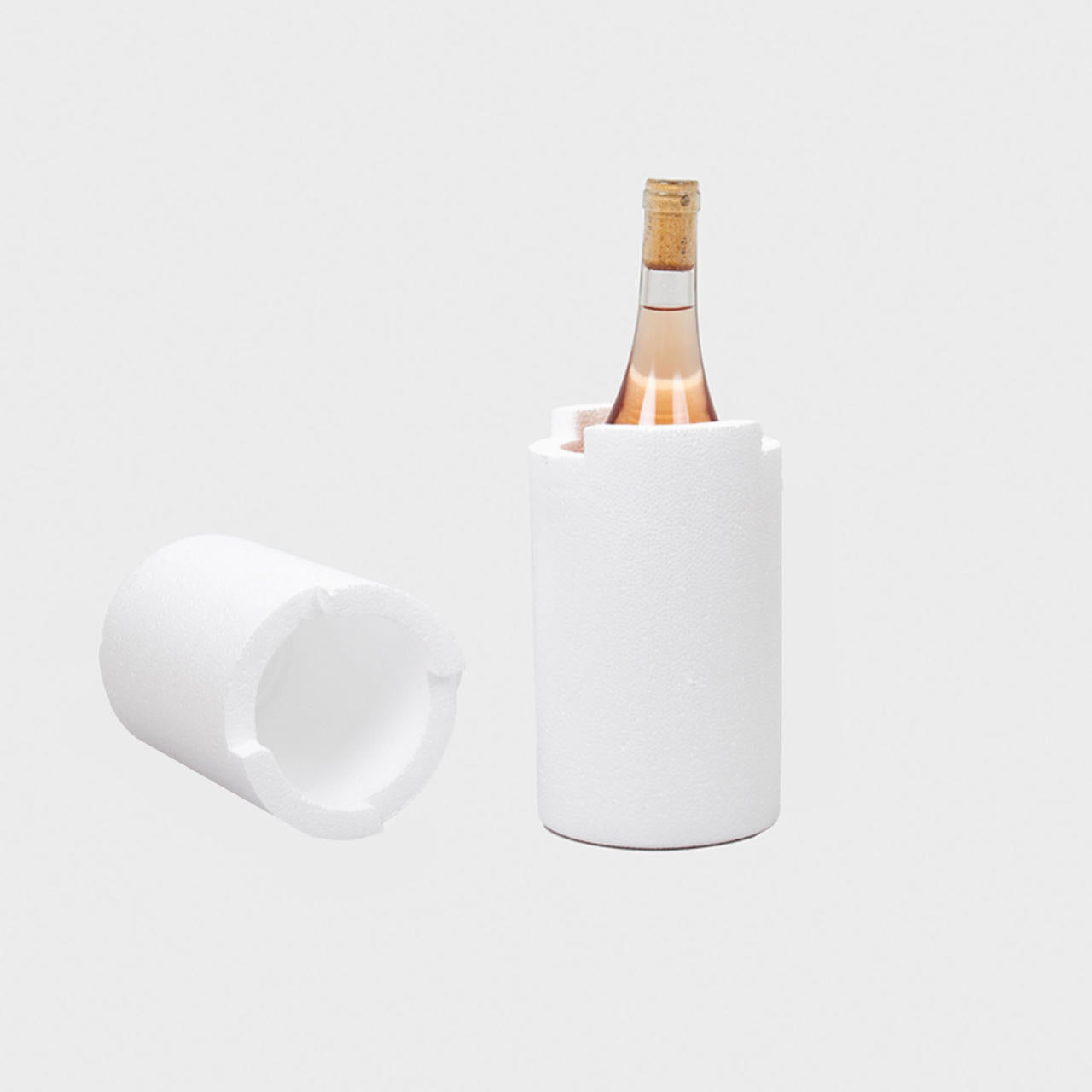 1 bottle Polysafe insert only from thick, impact-resistant inner for bottle security.