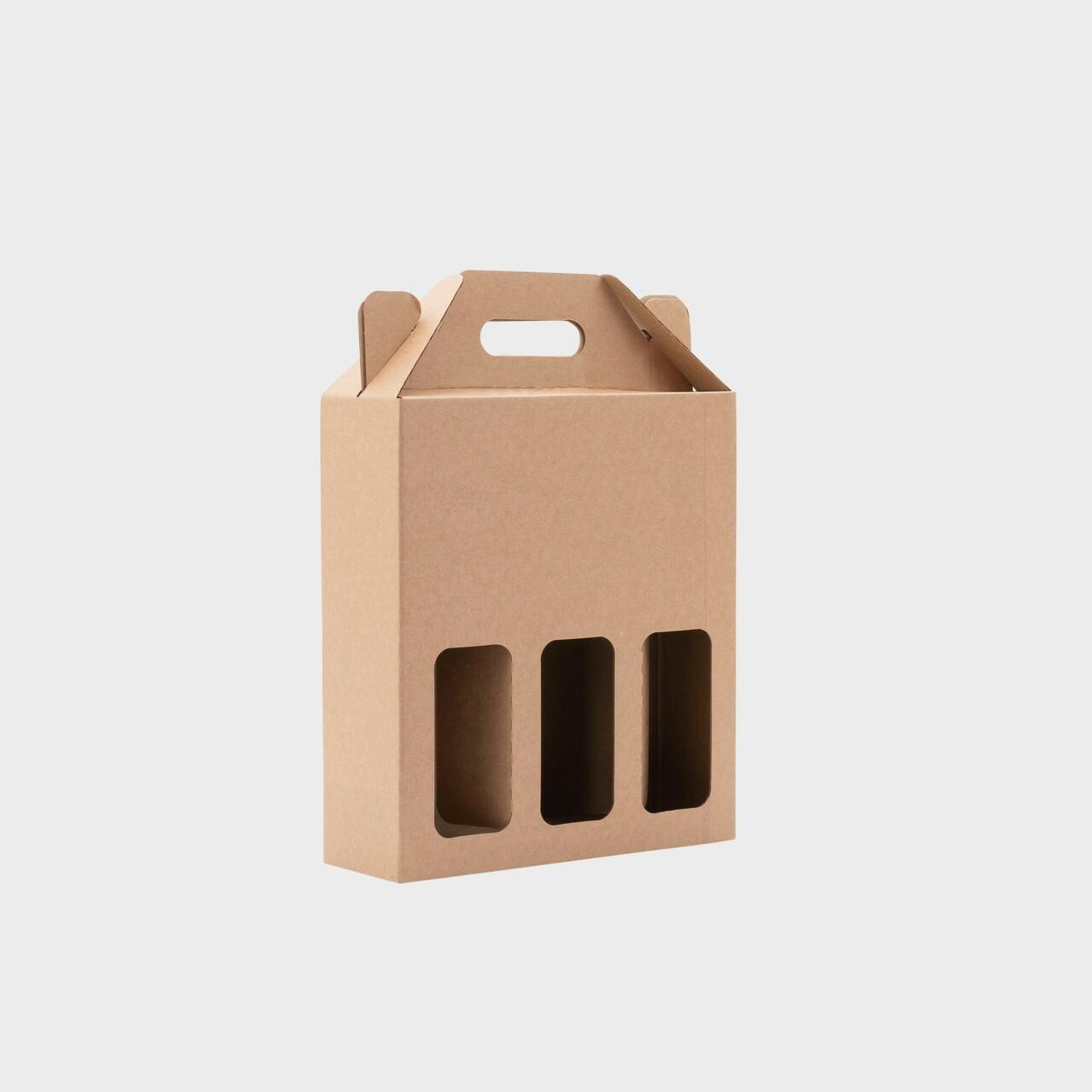 3 bottle 500ml beer kraft box.