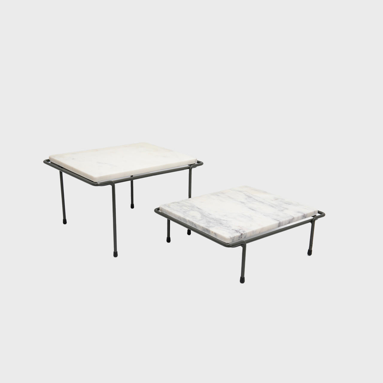 Matlock GN1/2 riser with light grey marble board with polished grey marble texture adding dimension.