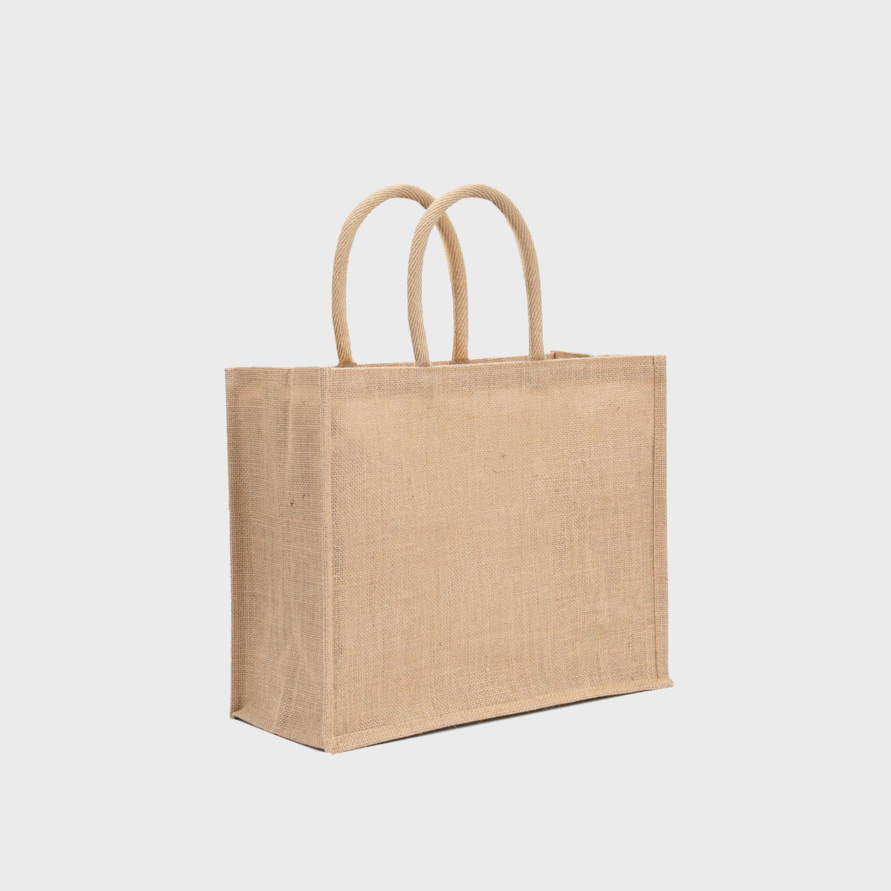 Medium jute shopper with padded handles.