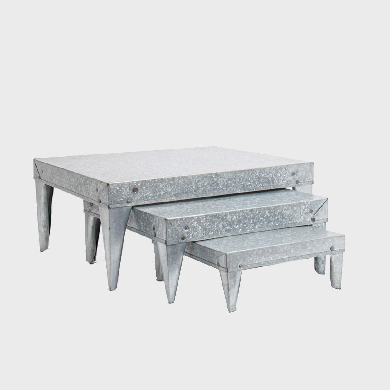 Galvanised metal riser designed to add functional height and dimension.